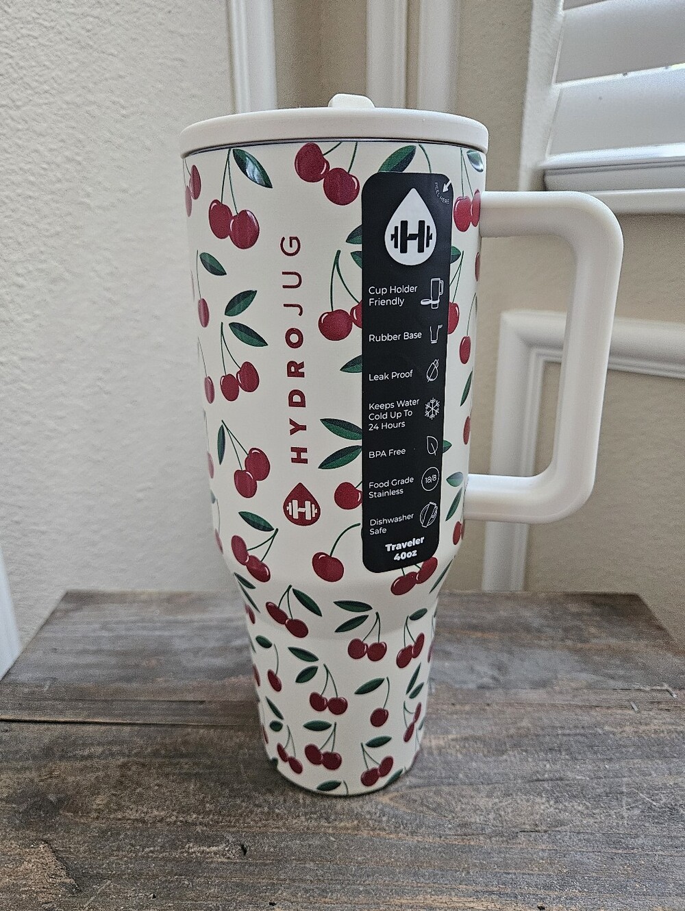 HydroJug Cherries Traveler 40OZ Tumbler